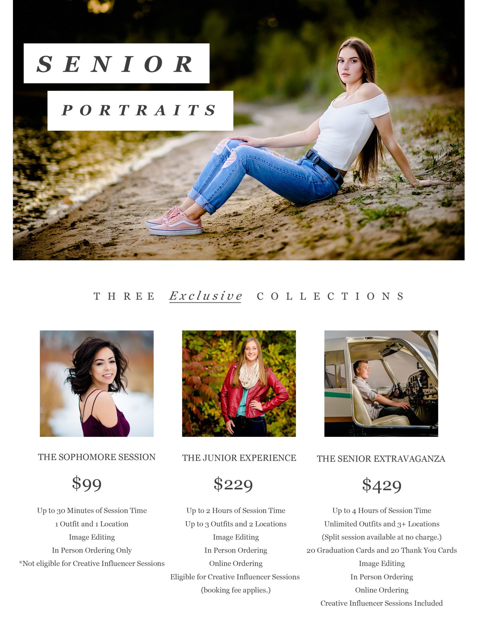 Senior Pricing - Biggs Photography - Cedar Falls Senior Pictures